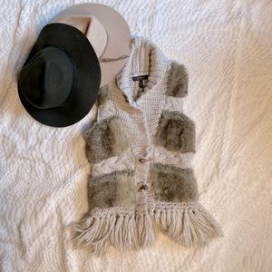 Jessica’s Simpson Sierra knit faux fur vest